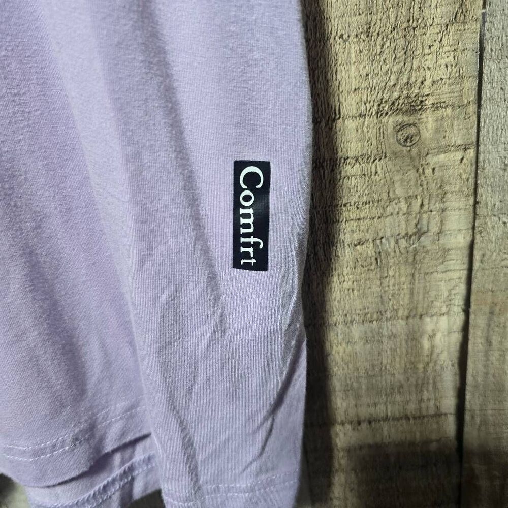 COMFRT Cloud Lounge Tee Lavender Large Comfy Basic Soft Everyday Casual Minimali - Picture 3 of 7